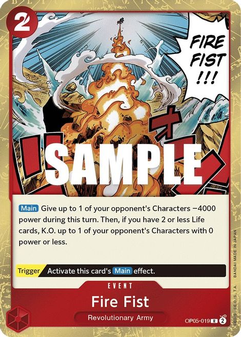 Fire Fist OP05-019 [ Inglese / Giapponese / Francese / Cinese Semplificato ]