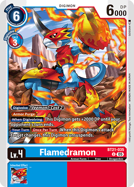 Flamedramon BT21-035 [ Inglese / Giapponese ]
