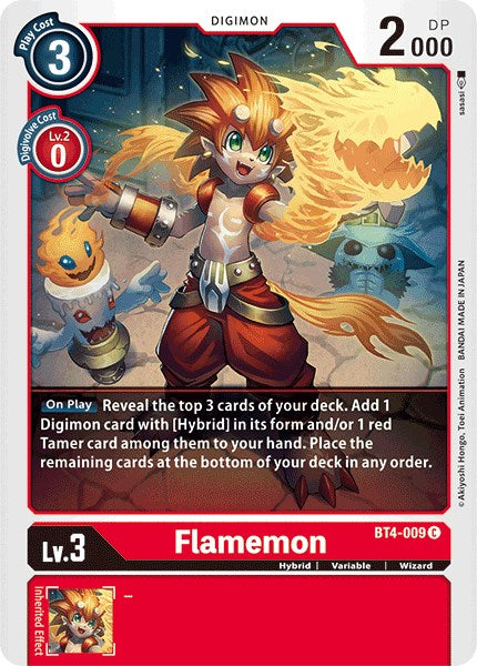 Flamemon BT4-009 [ Inglese / Giapponese ]