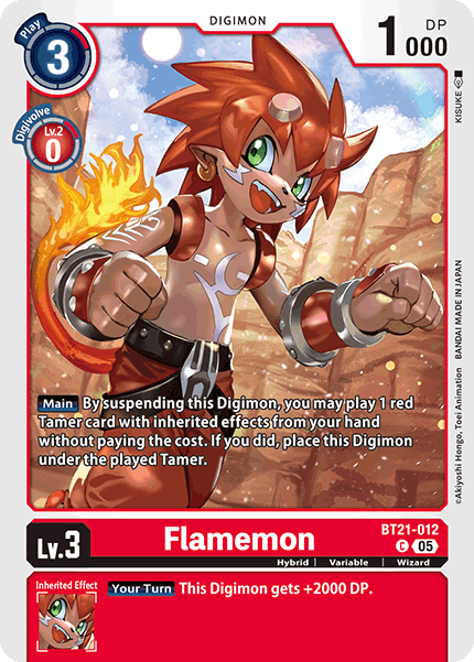 Flamemon BT21-012 [ Inglese / Giapponese ]