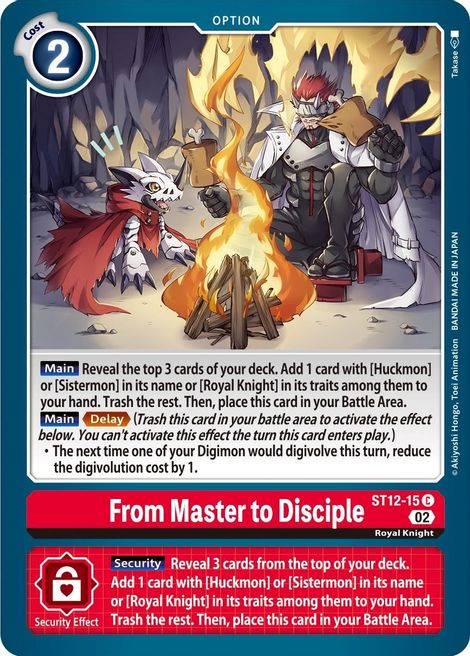 From Master to Disciple ST12-15 [ Inglese / Giapponese ]