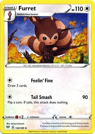 Furret - Fiamme Oscure 136/189 [ Italiano / Inglese ]