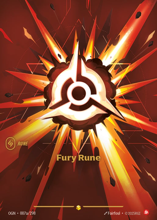 Fury Rune (Alternate Art) [ Inglese / Cinese Semplificato ]