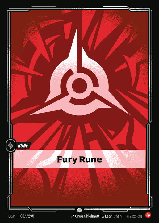 Fury Rune (Alternate Art) [ Inglese / Cinese Semplificato ]