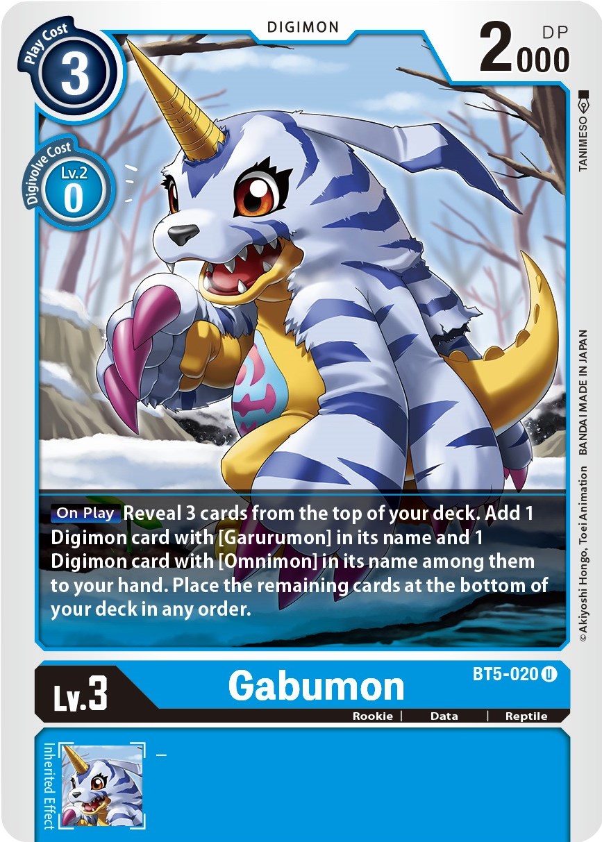 Gabumon BT5-020 [ Inglese / Giapponese ]