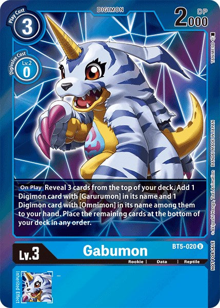 Gabumon BT5-020 [ Inglese / Giapponese ]