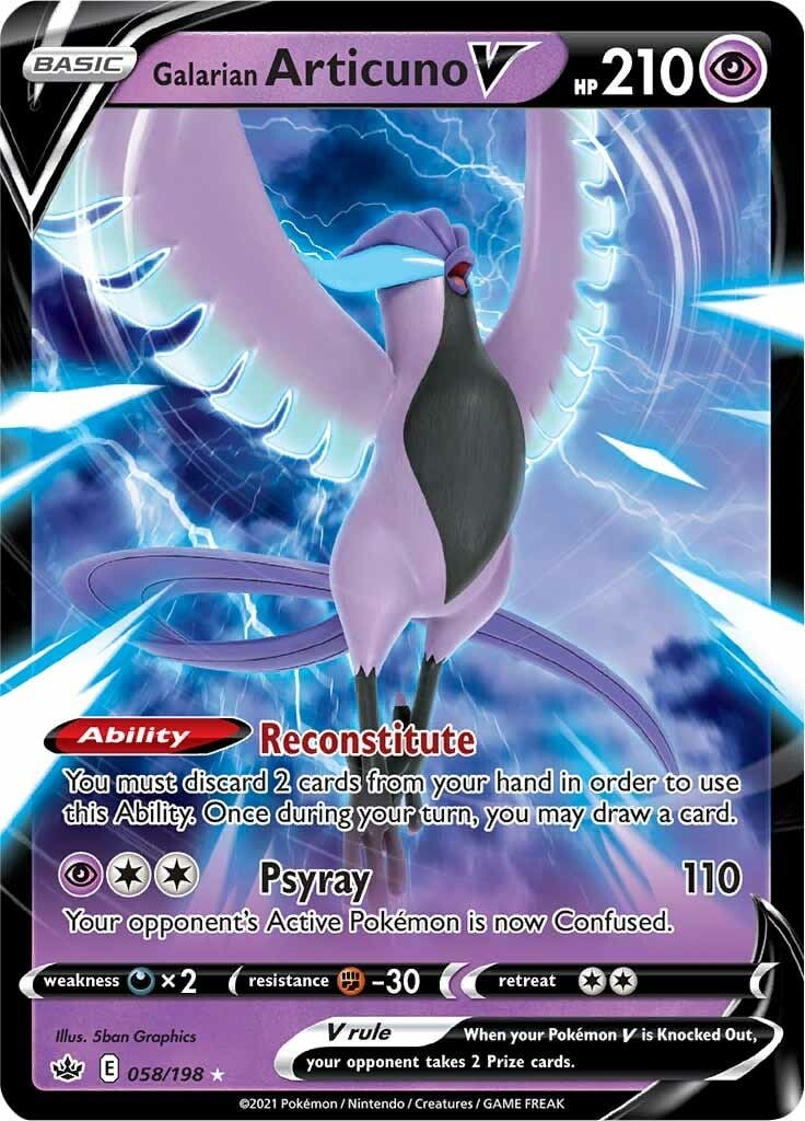 Articuno di Galar V - Regno Glaciale 058/198 [ Italiano / Inglese ]