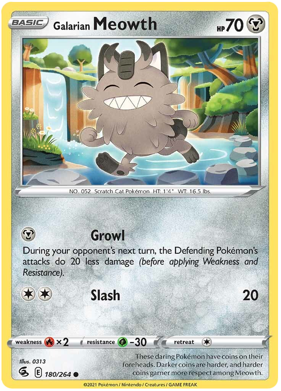 Meowth di Galar - Colpo Fusione 180/264 [ Italiano / Inglese ]