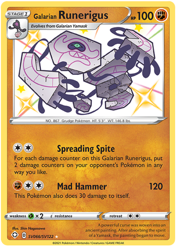 Galarian Runerigus - Destino Splendente SV66 [ Inglese ]