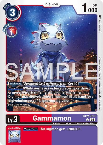 Gammamon BT21-010 [ Inglese / Giapponese ]