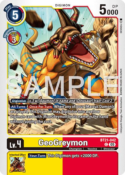 GeoGreymon BT21-042 [ Inglese / Giapponese ]
