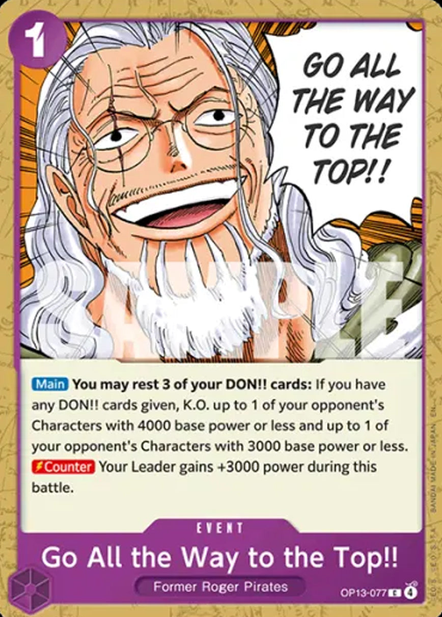 Go All the Way to the Top!! OP13-077 [ Inglese / Giapponese / Francese / Cinese Semplificato ]