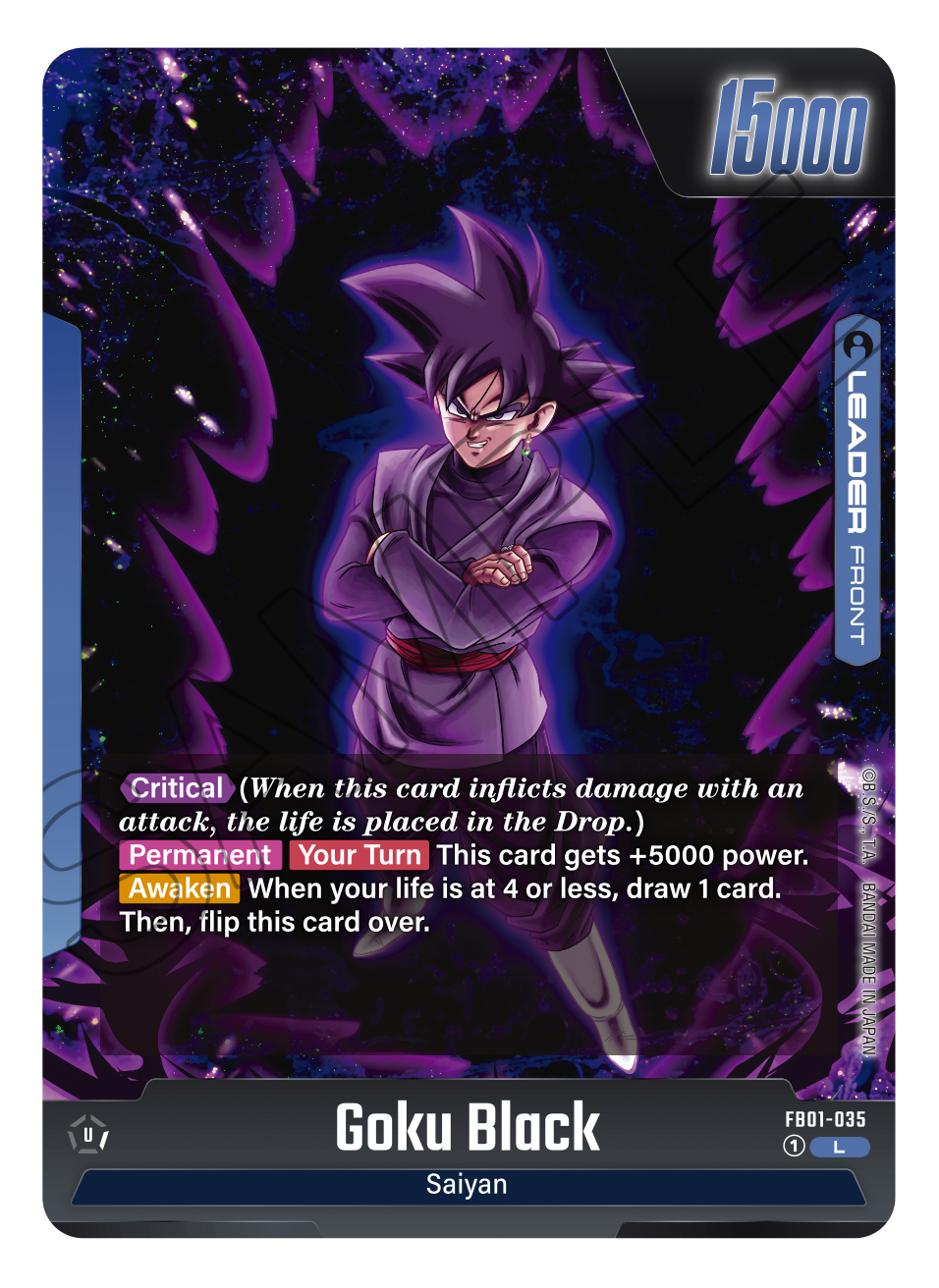 Goku Black FB01-035 [ Inglese / Giapponese ]
