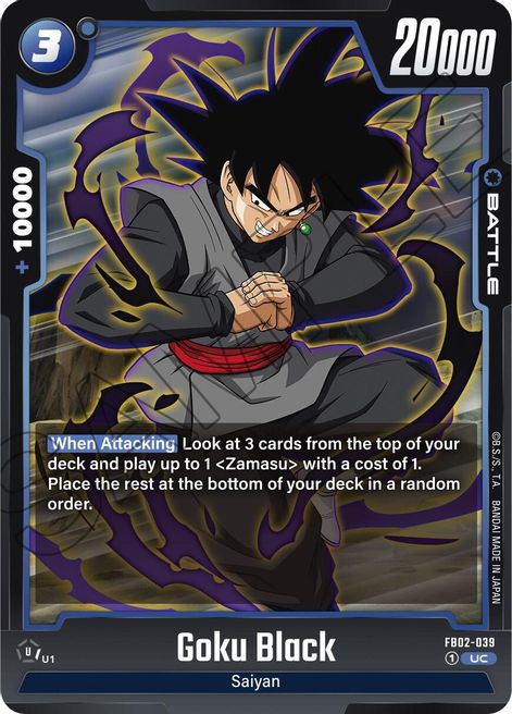 Goku Black FB02-039 [ Inglese / Giapponese ]