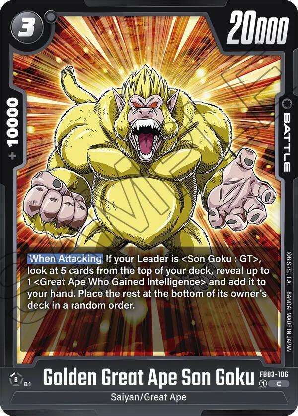 Golden Great Ape Son Goku FB03-106 [ Inglese / Giapponese ]