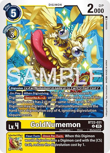 GoldNumemon BT22-031 [ Inglese / Giapponese ]