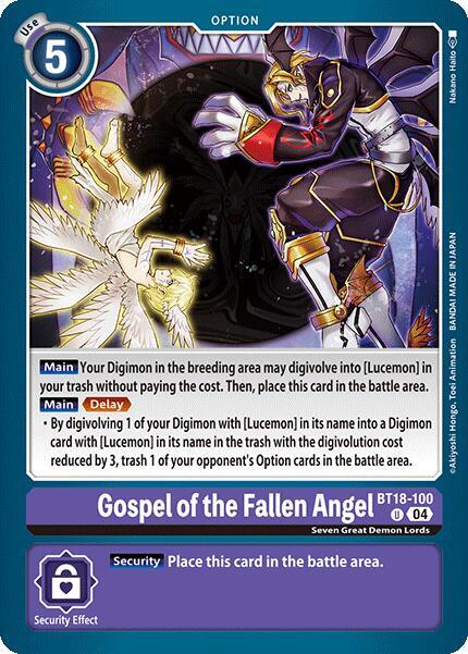Gospel of the Fallen Angel BT18-100 [ Inglese / Giapponese ]