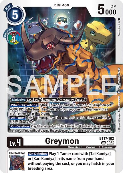 Greymon BT17-102 [ Inglese / Giapponese ]