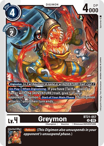 Greymon BT21-057 [ Inglese / Giapponese ]