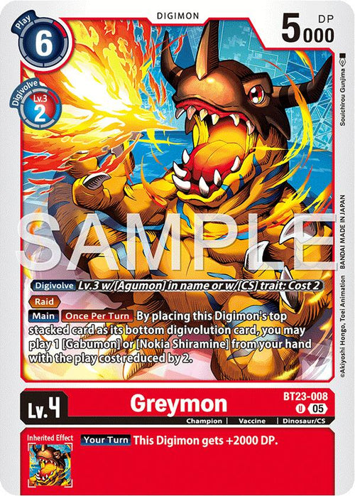 Greymon BT23-008 [ Inglese / Giapponese ]