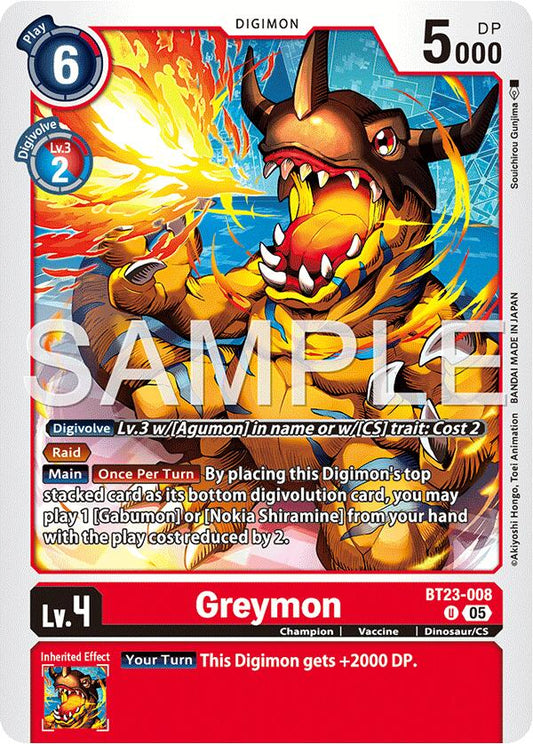 Greymon BT23-008 [ Inglese / Giapponese ]