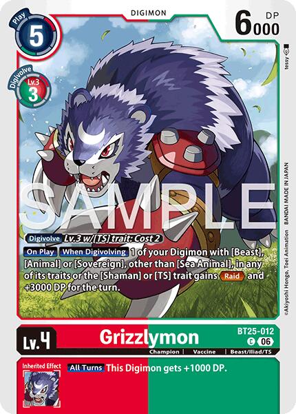 Grizzlymon BT25-012 [ Inglese / Giapponese ]