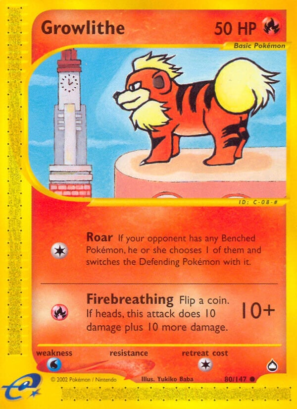 Growlithe - Aquapolis 80/147 [ Italiano / Inglese ]