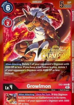 Growlmon EX2-009 [ Inglese / Giapponese ]