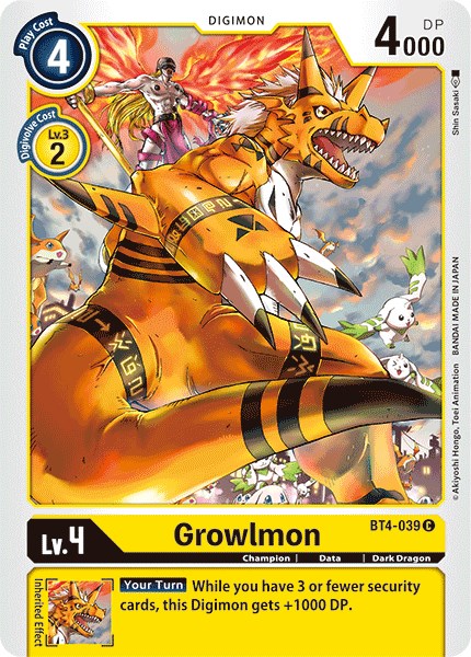 Growlmon BT4-039 [ Inglese / Giapponese ]