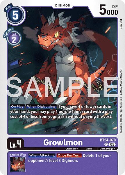 Growlmon BT24-070 [ Inglese / Giapponese ]