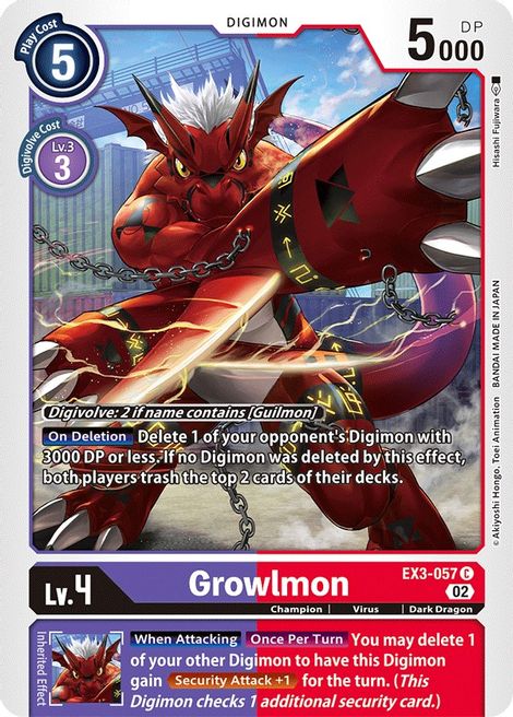 Growlmon EX3-057 [ Inglese / Giapponese ]