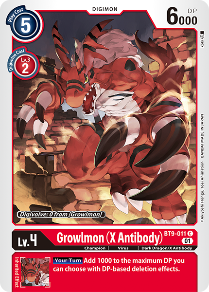Growlmon BT9-011 [ Inglese / Giapponese ]