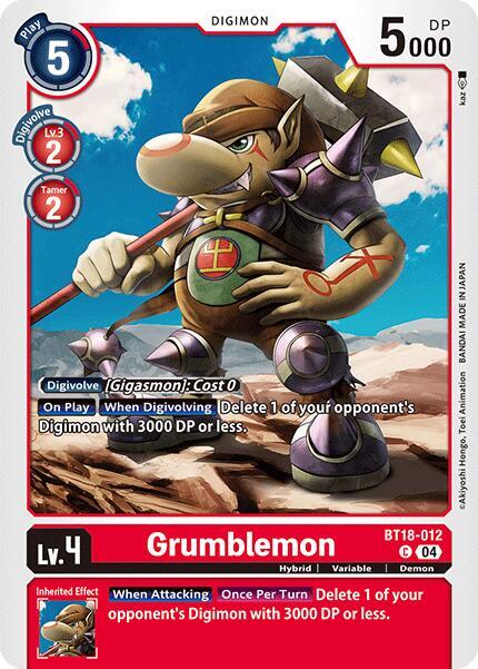 Grumblemon BT18-012 [ Inglese / Giapponese ]