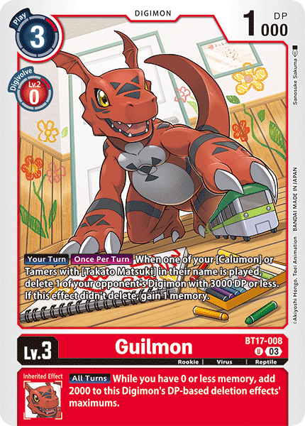 Guilmon BT17-008 [ Inglese / Giapponese ]