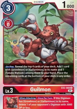 Guilmon EX2-008 [ Inglese / Giapponese ]