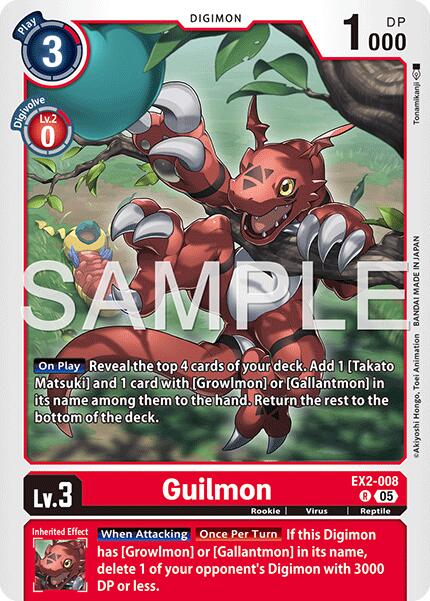 Guilmon EX2-008 [ Inglese / Giapponese ]