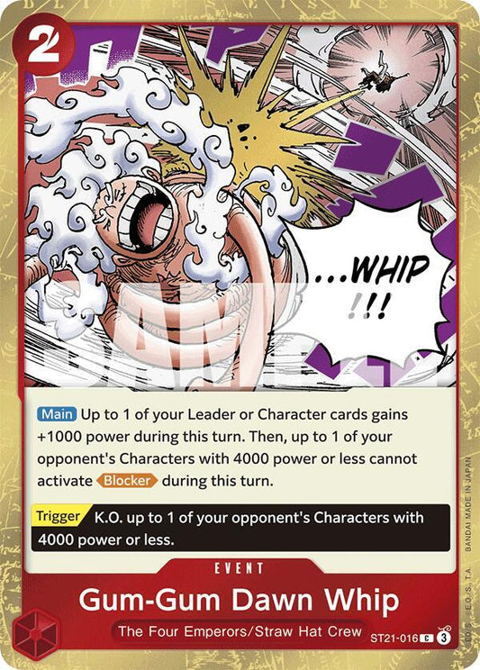 Gum-Gum Dawn Whip ST21-016 [ Inglese / Giapponese / Francese / Cinese Semplificato ]