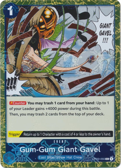 Gum-Gum Giant Gavel OP03-055 [ Inglese / Giapponese / Francese / Cinese Semplificato ]