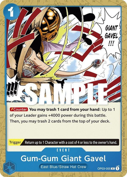 Gum-Gum Giant Gavel OP03-055 [ Inglese / Giapponese / Francese / Cinese Semplificato ]