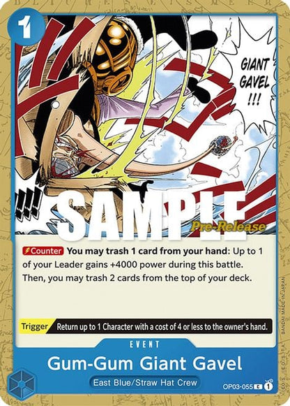 Gum-Gum Giant Gavel OP03-055 [ Inglese / Giapponese / Francese / Cinese Semplificato ]