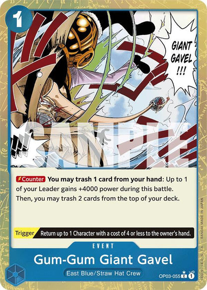 Gum-Gum Giant Gavel OP03-055 [ Inglese / Giapponese / Francese / Cinese Semplificato ]