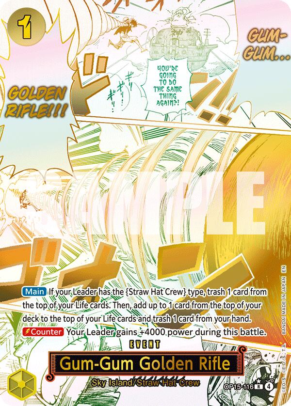 Gum-Gum Golden Rifle OP15-116 [ Inglese / Giapponese / Francese / Cinese Semplificato ]