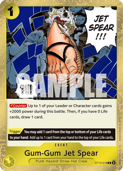Gum-Gum Jet Spear ST13-018 [ Inglese / Giapponese / Francese / Cinese Semplificato ]