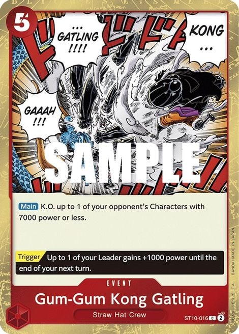 Gum-Gum Kong Gatling ST10-016 [ Inglese / Giapponese / Francese / Cinese Semplificato ]