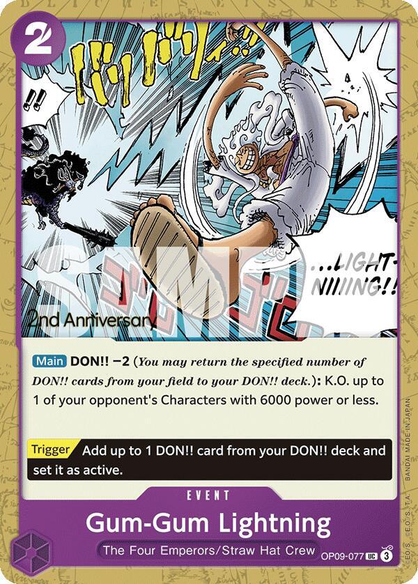Gum-Gum Lightning OP09-077 [ Inglese / Giapponese / Francese / Cinese Semplificato ]