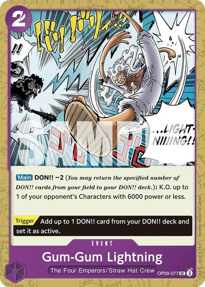 Gum-Gum Lightning OP09-077 [ Inglese / Giapponese / Francese / Cinese Semplificato ]