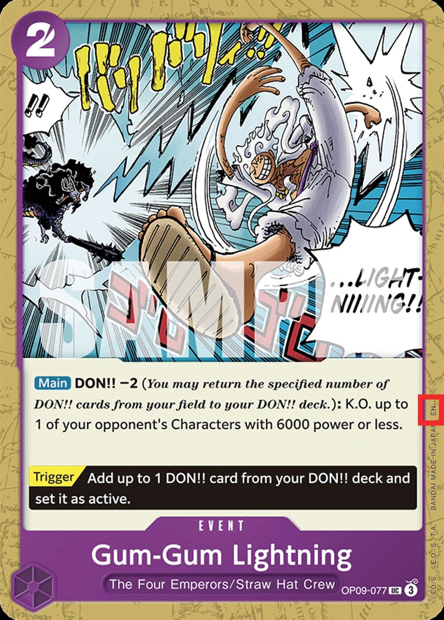 Gum-Gum Lightning OP09-077 [ Inglese / Giapponese / Francese / Cinese Semplificato ]