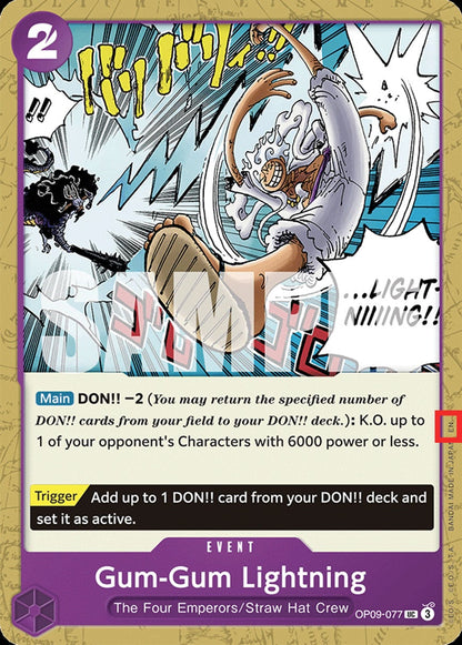 Gum-Gum Lightning OP09-077 [ Inglese / Giapponese / Francese / Cinese Semplificato ]