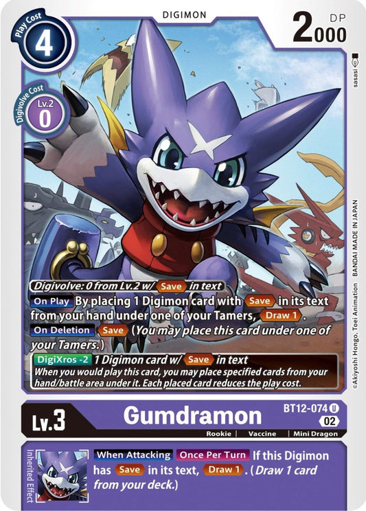 Gumdramon BT12-074 [ Inglese / Giapponese ]