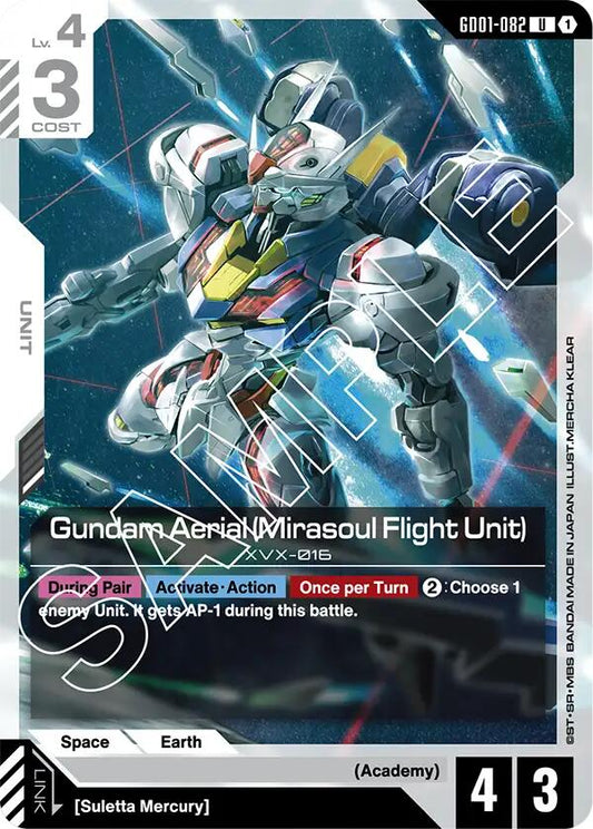 Gundam Aerial (Mirasoul Flight Unit) GD01-082 [ Inglese / Giapponese ]